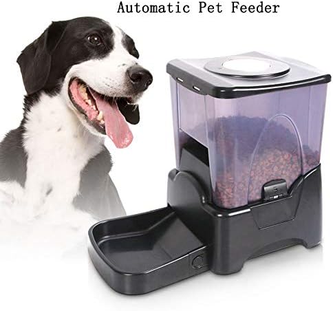 10L Large Capacity Automatic Pet Feeder - Time Programmable with LCD Display, Recording Function - Cat and Dog Feeder for 90 Days
