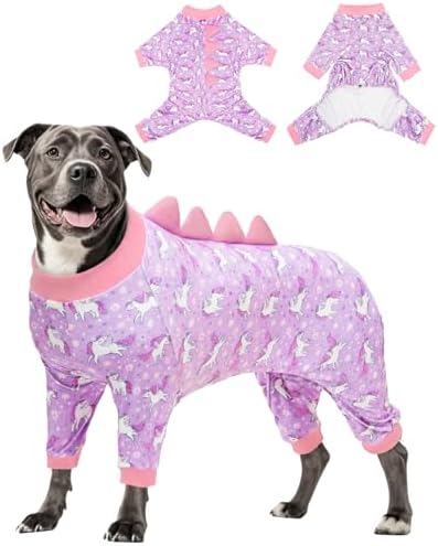 CuteBone Dinosaur Costume Dog Pajamas, Stretchy Spandex Crystal Velvet Sleepwear Coat for Small Dogs, Soft & Warm Pet Outfit Clothes for Cold Weather, Cozy Pullover Design COSP11-3XL by CuteBone
