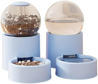 Small Automatic Pet Feeder and Water Dispenser Set with Pet Food Bowl