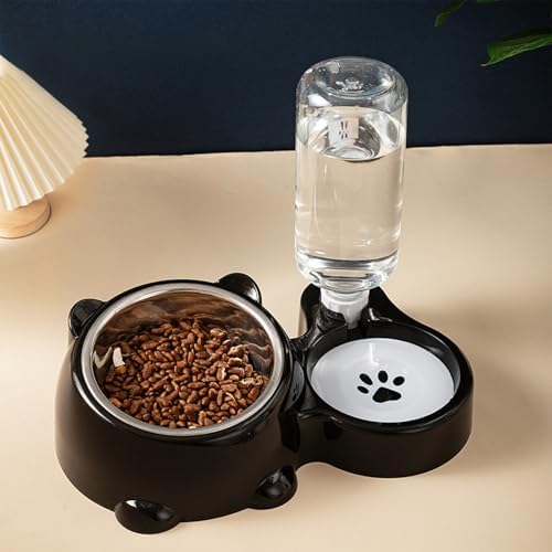 Two-in-One Upgraded Automatic Pets Feeder and Water Dispenser Combo Set, Washable Pet Cat Dog Feeder and Water Dispenser for Small and Medium Pets Cats Dogs #