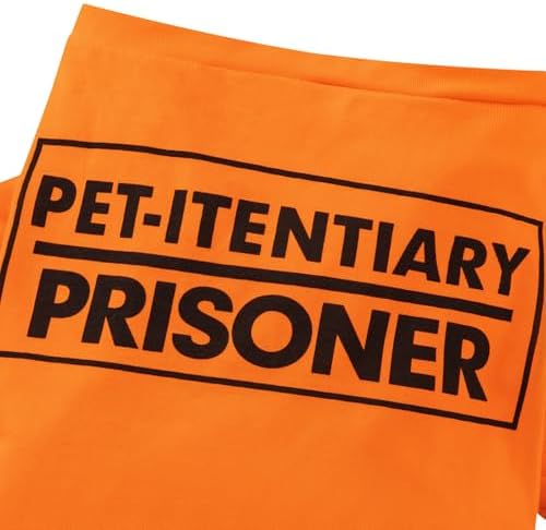 Prisoner Pet Costume Prison Pooch Funny Prisoner Halloween Costume for Small Dogs Cats (Large) - Image 4