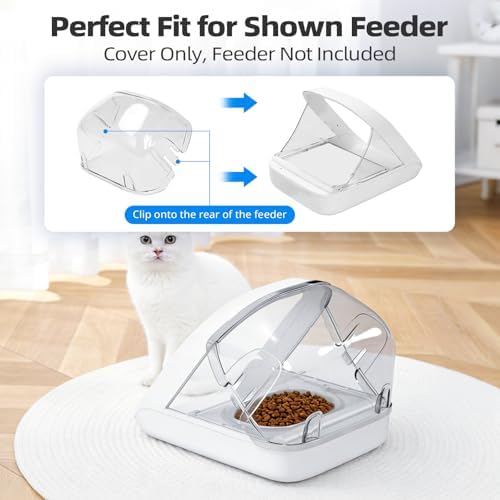 2 Pcs Rear Cover for Automatic Microchip Cat & Pet Feeder