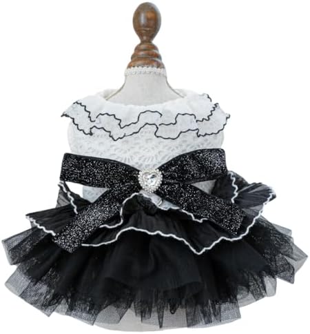 Fashion Sweet Puppy Dog Blingbling Princess Skirt Pet Dog Lace Cake Camisole Tutu Dress K-White-1 M by MaruPetyourkidsfriends
