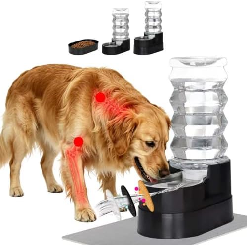 RIZZARI 8L Elevated Dog Water Dispenser: Large Dogs Senior Pets Filtered