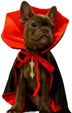 Dog Cat Vampire Cloak Costume for Small Medium Large Dogs Cats, Halloween Dog Costumes Cat Vampire Cloak - Image 5