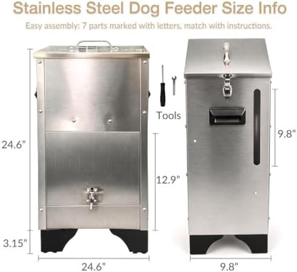 Automatic Dog Feeder Large Breed 25 Lbs,Elevated Dog Food Dispenser