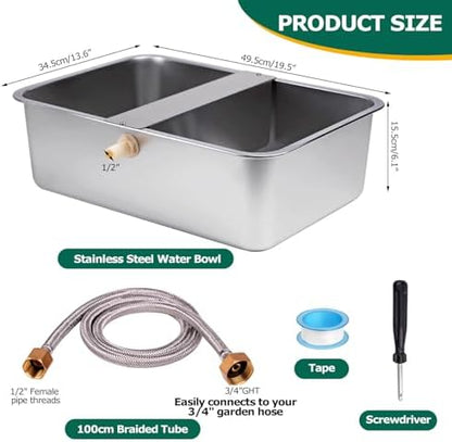 6 Gallon Automatic Dog Water Bowl Dispenser Outdoor Dog Waterer