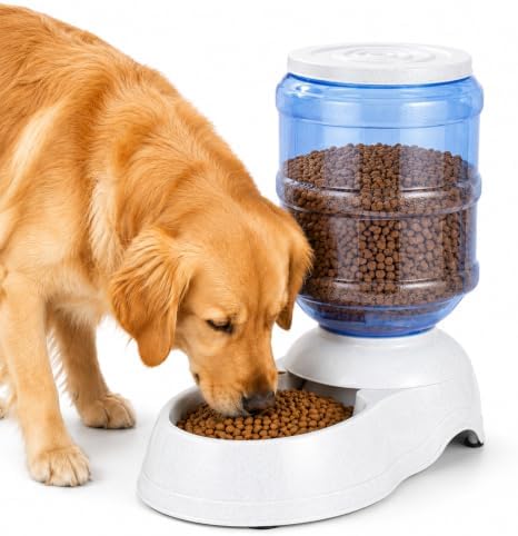 Automatic Dog Feeders - 3 Gallon Capacity Gravity Food Dispenser for Large Dogs and Cats