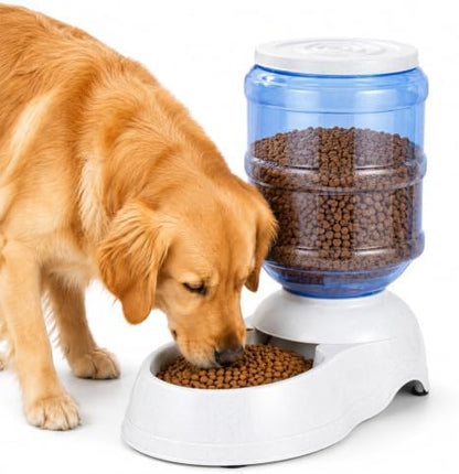 Automatic Dog Feeders - 3 Gallon Capacity Gravity Food Dispenser for Large Dogs and Cats