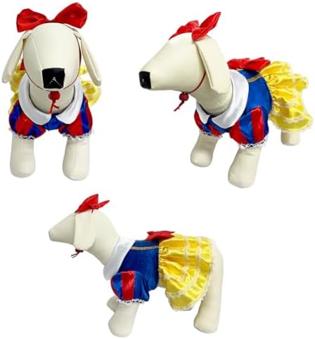 Classic Fairy Tale Princess Pet Halloween Costume, and Bow Headband - Small to Medium-Large Breed Funny Clothes Outfit Apparel (Small) - Image 2