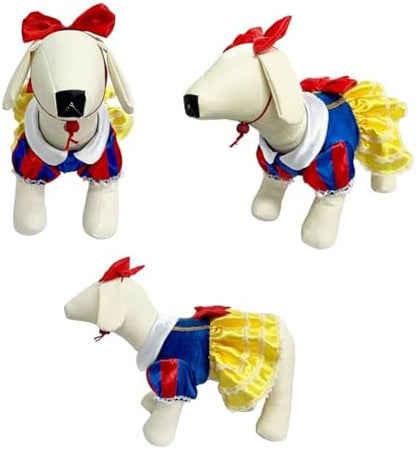 Classic Fairy Tale Princess Pet Halloween Costume, and Bow Headband - Small to Medium-Large Breed Funny Clothes Outfit Apparel (Small) - Image 2
