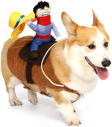 T2Y Cowboy Rider Dog Costume - Halloween Dog Costumes for Small Dogs by T2Y