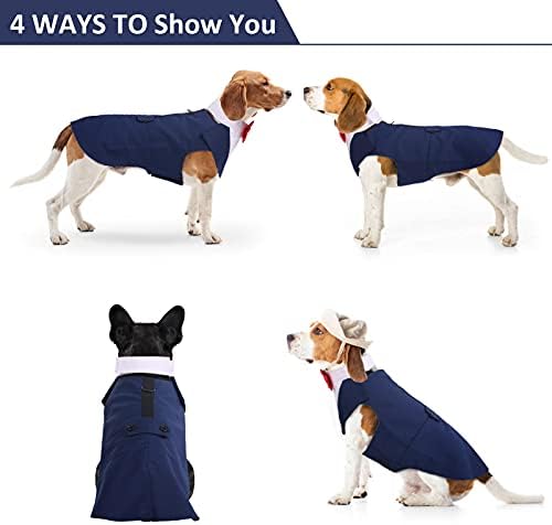 Dog Tuxedo for Large Dogs, Dog Suit and Bandana Set, Dog Costume Outfit - Image 3