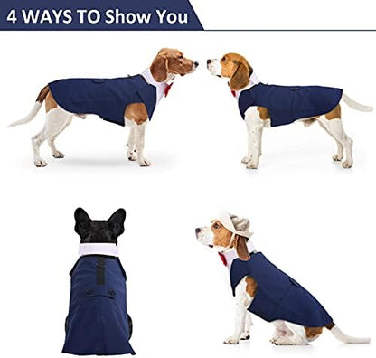 Dog Tuxedo for Large Dogs, Dog Suit and Bandana Set, Dog Costume Outfit - Image 3