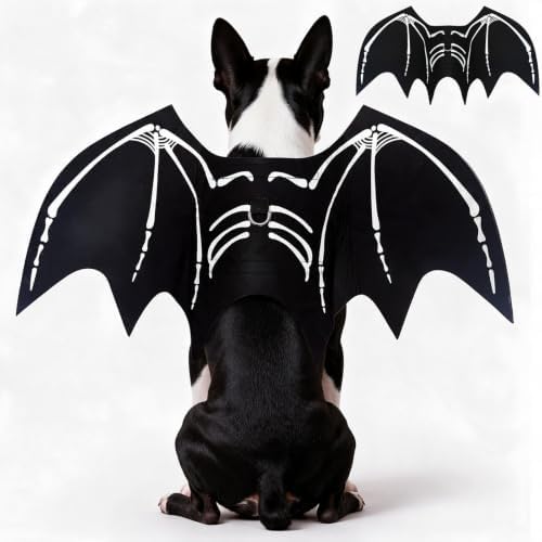 Dog Halloween Bat Wings Costume M，Pet Halloween Cosplay Apparel Medium by PWEITUOET