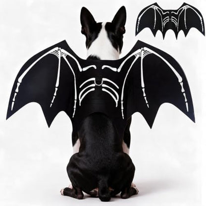 Dog Halloween Bat Wings Costume M，Pet Halloween Cosplay Apparel Medium by PWEITUOET