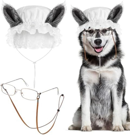 Haysandy 3 Pcs Halloween Big Bad Wolf Dog Costume Granny Costume, Medium by Haysandy