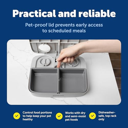 PetSafe Analog 2 Meal Pet Feeder, Dog & Cat, 3 Cup/16 oz, Tamper-Resistant