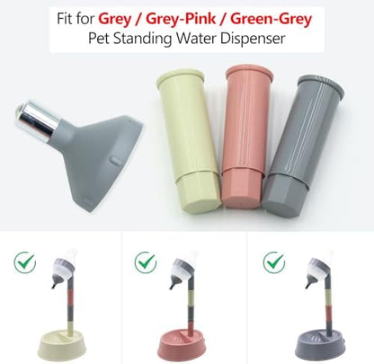 NACOCO Pet Standing Water Dispenser - Cat Dog Standing Detachable Pole Automatically Feeding Height Adjustable(Grey Adjustable Rods, Grey Water Tap)