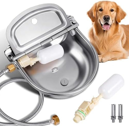 Automatic Dog Water Bowl Dispenser 304 Stainless Steel Dog Waterer