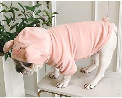 Pig Pet Costume for French Bulldog, Funny Pig Outfit, Dog & Cat Party Clothes, Halloween Cosplay (L) - Image 5