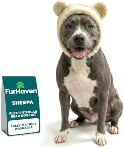 FurHaven Flexible Fit Costume Hat-Polar Bear (Cream), Medium by FurHaven