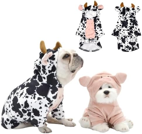 Stitch Dog Costume Dog Clothes for Medium Size pet Cow Costume Pet Halloween Animal Cosplay French Bulldog Funny Halloween Costumes by Lamiaraga