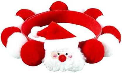 Lionheart glory Christmas Collar Pom-Pom Plush Ball Collar for Large Dogs Pet Christmas Costume Soft Funny Dog Collar Xmas Party Accessories Headgear by LionheartGlory