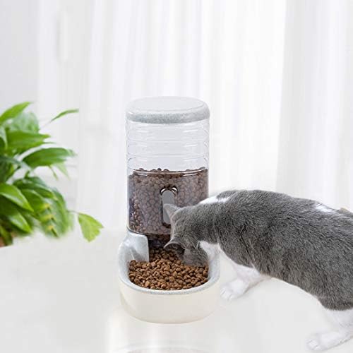 kathson Automatic Replenish Dog Food Dispenser Station,Easily Clean,1 Gallon Gravity Feeder Cat Eating Bowl,Large Capacity Pet Self Feeding for Dogs, Cats Small Pets Puppy Kitten Rabbit Bunny
