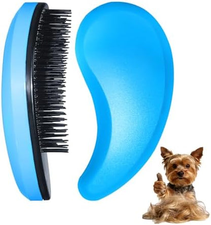 Small Dog Brush, Skin-friendly Soft Bristles (Blue) by MAEELOU