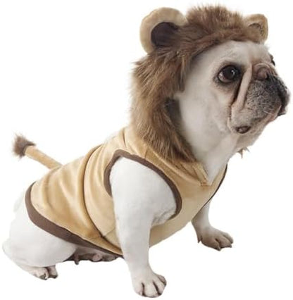 Lion Pet Costume for French Bulldog, Funny Lion Outfit, Dog & Cat Party Clothes, Halloween Cosplay (S, Lion) by Unknown