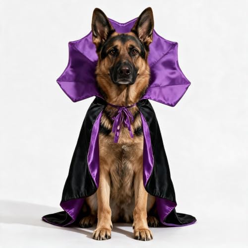 Vampire Cloak Dog Halloween Costumes for Large XL Dogs Dog Devil Cape by PWEITUOET