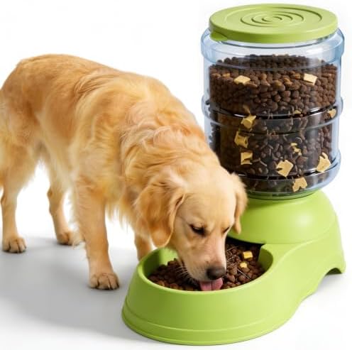 Kenond 11L Gravity Automatic Dog Feeder, Dog Food Dispenser for Large Breed