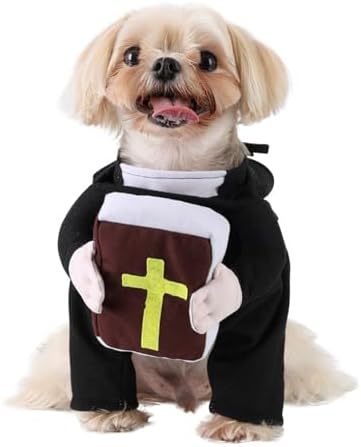 Cat Puppy Costume Priest Nun Outfit (Priest with Bible,X-Large) - Image 4