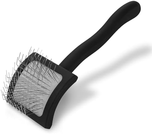 Chris Christensen Baby K Dog Slicker Brush, Groom Like a Professional, Fluff Detangle Style, Saves Time Energy, Black, Small by ChrisChristensen