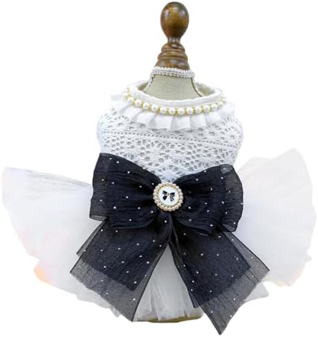 Fashion Sweet Puppy Dog Blingbling Princess Skirt Pet Dog Lace Cake Camisole Tutu Dress K-White-2 S by MaruPetyourkidsfriends