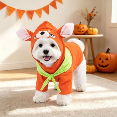 Hotumn Orange Fox Dog Halloween Costume for Small Pets (Medium) - Image 5