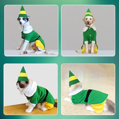 Dog Elf Christmas Costume, Funny Party Halloween Cosplay Outfit(5X-Large) - Image 3