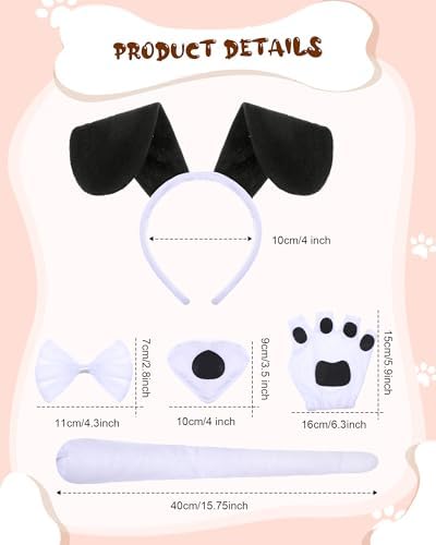 Syhood Puppy Dog Costume Set for Halloween Carnival - Image 2