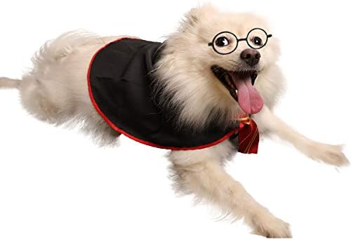 Halloween Dog Costume Pet Wizard Shirt Cat Soft Clothes for Dogs Cats Soft Hoodies with Glasses (Medium) - Image 4
