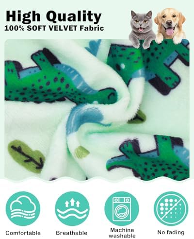 CuteBone Dinosaur Costume Dog Pajamas, Stretchy Spandex Crystal Velvet Sleepwear Coat for Small Dogs, Soft & Warm Pet Outfit Clothes for Cold Weather, Cozy Pullover Design COSP16S - Image 4