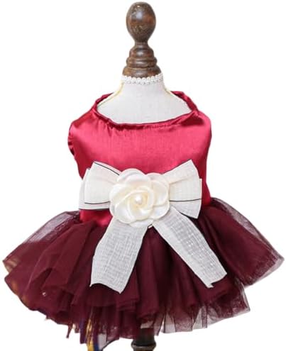 Fashion Sweet Puppy Dog Blingbling Princess Skirt Pet Dog Lace Cake Camisole Tutu Dress J-red XL by MaruPetyourkidsfriends