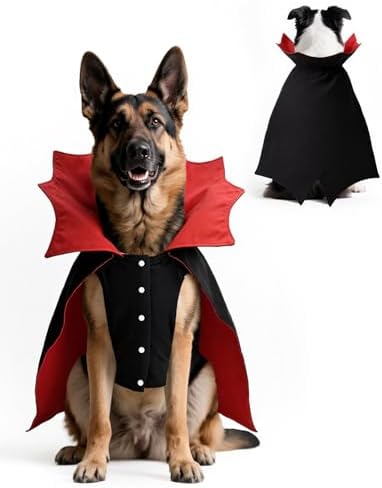CuteBone Dog Halloween Costumes for Small, Medium, Large Dogs – Vampire Pet Cosplay Outfits | Cute Puppy Costume for Halloween Party, Dress-Up, Photo Shoots GBZ04XXL by CuteBone