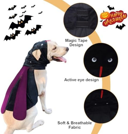 Dog Halloween Vampire Devil Cloak Cape, Red Black Classic Pet Costume for Small Medium Large Dogs, Holiday Cosplay Special Events (Mosquito-Purple, B4) - Image 6