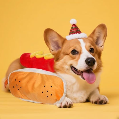 Pet Hot Dog Costume Funny Food Halloween Costume for Small Dog Cats - Image 4