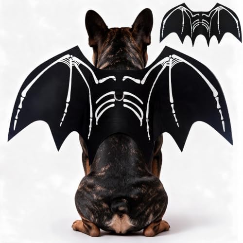 Dog Halloween Bat Wings Costume S，Pet Halloween Cosplay Apparel Small by PWEITUOET