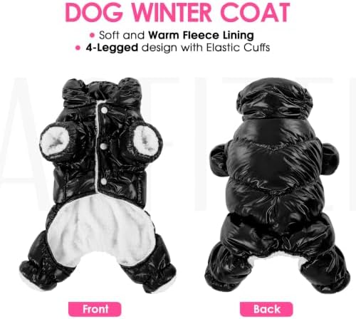 AOFITEE Dog Coat Waterproof Dog Jacket Fullbody Dogs Winter Coat Snowsuit - Image 3