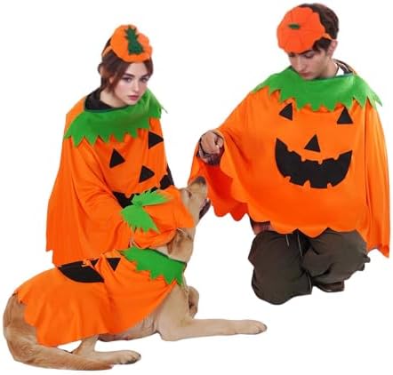 FLAdorepet Halloween Matching Dog and Owner Clothes Pumpkin Costume,Human by FLAdorepet