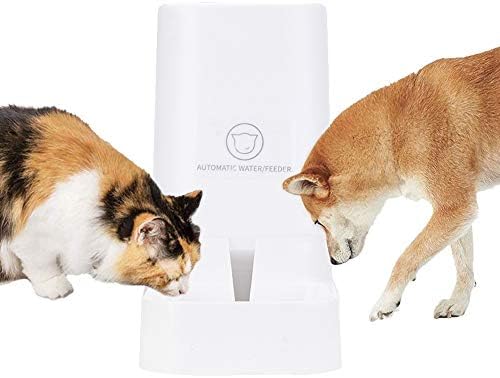 XhuangTech Pets Automatic Feeder Set, Cats Dogs Food Dispenser Self-Dispensing Bundle Station Device for Small Middle Large Pets Cats Dogs Kitten Puppy (Waterer)
