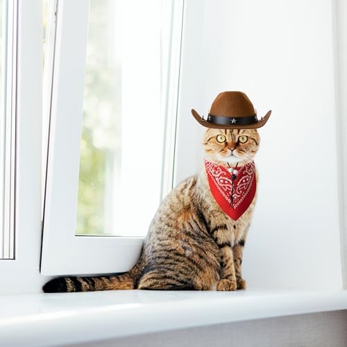 Dog Halloween Costumes - Cowboy Hat & Bandana for Small to Large Dogs - Image 2